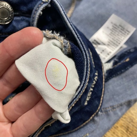 American Eagle Super Stretch 00R Festival Crop Wide Leg Jeans Raw Fringe Hems - Picture 9 of 9